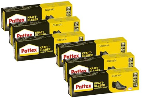 Pattex Kraftkleber Classic, Tube, 6x 125g | Starker Kraftkleber Classic in Tube – ideal für vielseitige Reparaturen und Anwendungen