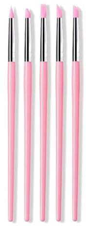 5 Pcs Silicone Paint Brushes – Rubber Tip Silicone Nail Tools, Professional Painting Tools for Acrylic Painting, Clay Sculpting, Pottery, Resin and Crafts