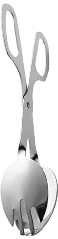 UKCOCO Pinzas para Servir Ensalada de Acero Inoxidable Clip Multiusos para Pan Frutas y Comida Frita Utensilio Ergonómico para Buffet y Barbacoa