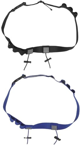 DECORNIJIA Cinturón De De 2 Piezas con Presillas para Guardar El Dorsal Cinturón De Running con Presillas para Trail Running para Correr Soporte Elástico