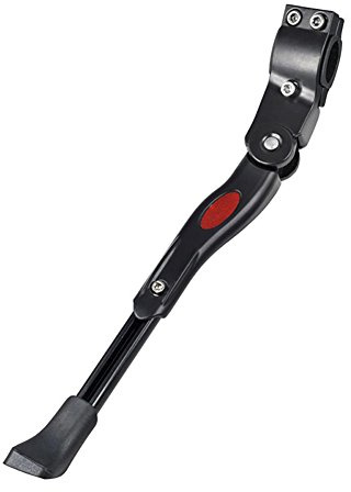 TRIXES Adjustable Side/Prop Stand/Kickstand for Bikes, Mountain Bike Accessories, Bicycle Side Stand, Wheel Diameters 22 - 28 (Inches), Chain Stays Mounted, Black - Alloy