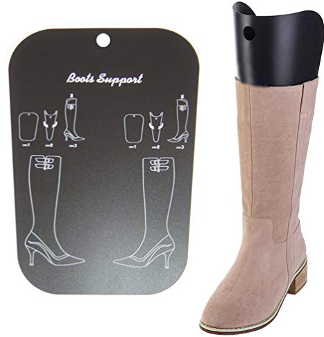 QUUPY 2 Pairs 16 Inch Long Thicken Plastic Shoe Shaper Holder Shoe Trees Stretcher Inserts Tall Boot
