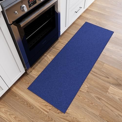 Ottomanson Ottohome Collection - Alfombra de Goma Antideslizante (67 x 183 cm), Color Azul Marino
