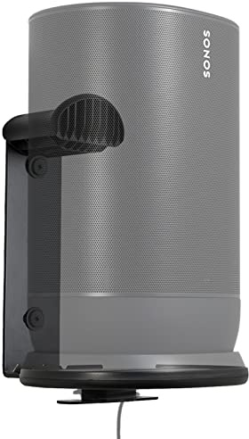 Sanus Support Intérieur Et Extérieur Conçu pour Haut-Parleur Sonos Move – Économise l'espace sur Les Etagères Et La Table – WSSMM1-B2 (Noir)