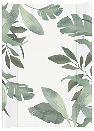 Rotho Babydesign Wickelauflage Keil (50 x 70 cm) - wickelauflage - wickeltischauflage - abwaschbar - wickelmatte - wasserdicht - Motiv Soft Tropical