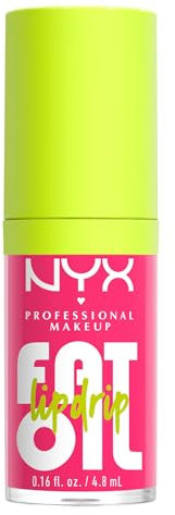 NYX Professional Makeup Lip Gloss, Fat Oil Lip Drip Clear Lip Gloss, Lip Oil, Up to 12 Hour Hydration, Non-Sticky Texture and High Shine Finish, Shade: Missed Call