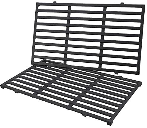 Vnierxful Gusseisen Grillrost für Weber Spirit I & II 200 Serie, Spirit E-210, E-220, S-210, S-220 Grillrost Gusseisen, 44,5cm Gusseisenrost Ersatzteil für Weber 7637 mit Bedienknöpfe vorne