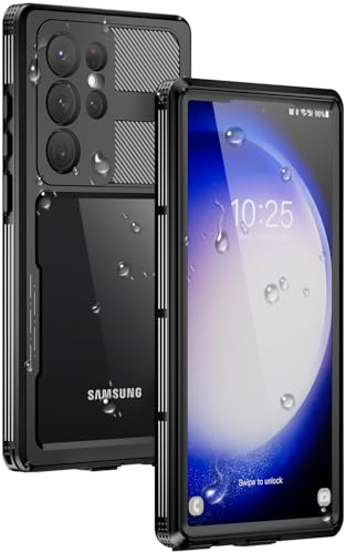 WIFORT für Samsung Galaxy S23 Ultra Hülle, IP68 Wasserdicht Handyhülle Samsung S23 Ultra 360 Grad Schutzhülle, Outdoor Stoßfest Staubdicht Wasserfest Panzerhülle mit Eingebautem Displayschutz