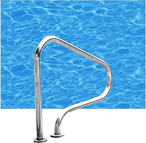 Pasamanos de Piscina, pasamanos de Piscina de Acero Inoxidable 316 de Primera Calidad Adecuado para Piscinas Cubiertas y al Aire Libre, Grosor 0,15 cm, Plateado