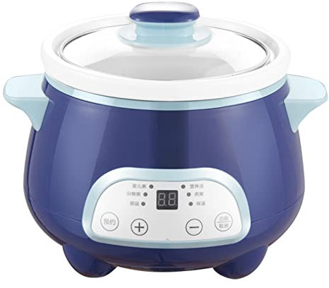 Pentola, pentola elettrica digitale a cottura lenta e stufato con timer di avvio ritardato, pentole interne in ceramica rimovibili da 1,2 litri per 1-2 persone cena in famiglia, 14