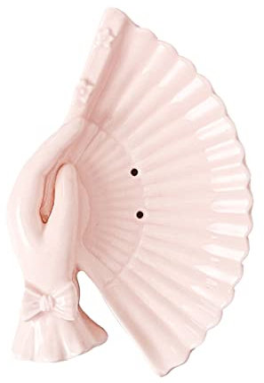 Soap DishSoap Tray，Soap Drainer rack，European Style Bar Of Soap Holder, Ceramics Unique Shape Soap Dishes For Bar Soap, Porcelain Self Draining Soap Dish, For Bathroom Decoration-Pink-16.3x10.7x3.2cm