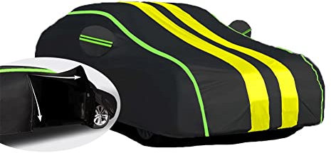 Autoabdeckung Outdoor füR Ford Mustang Mustang GT, Autoabdeckung Vollgarage Abdeckplane, Auto Abdeckplane Wasserdicht, Hagelschutz Atmungsaktiv, Mit Reißverschluss (Color : A1, Size : with Cotton_MU