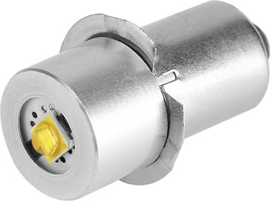 Ldafava LED Flashlight Bulb, Mag Light Bulb P13.5S 3W Replacement Conversion LED for Torch Emergency Work Light 4-12V White, Outdoor Repair Lighting Supplies