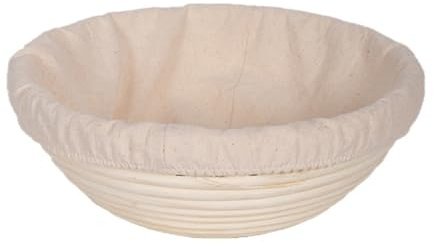 Maritown 25cm Round Rattan Sourdough Proving Basket with Cloth Liner | Bread Proofing Basket, Small Banneton Baskets, for Bread Making, Sourdough Starter Kit, Bread Making Accessories