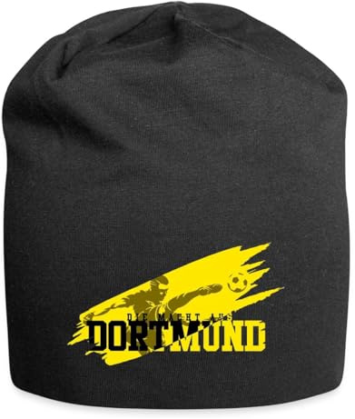 Spreadshirt Die Macht Aus Dortmund Fußball Fan Unisex Jersey Beanie | Schwarz Gelbe Fan Mütze Unisex Für Herren Und Damen