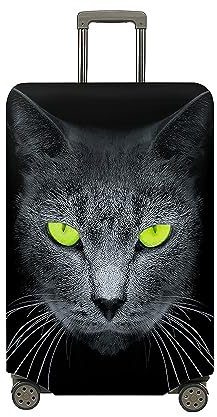 Highdi Kofferhülle, Elastisch Reise Kofferschutzhülle Reisekoffer Koffer Schutzhülle, 3D Tier Kofferhülle Kofferschutzhülle mit Reißverschluss, Kratzfest Kofferschutz (Katze 2,XL (29-32 Zoll))