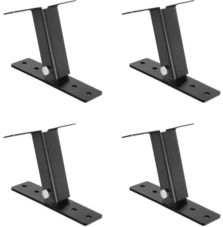 Lot de 4 supports de toit réglables pour pergola, pergola en acier inoxydable 304 pour terrasse, jardin, tonnelle en bois, pergola - Vis incluses