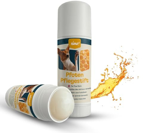 nimo Pfotenbalsam für Hunde & Katzen | Pflegestift Hundepfoten mit Bienenwachs & Propolis | Pfotenschutz Winter, Streusalz & Trockenheit