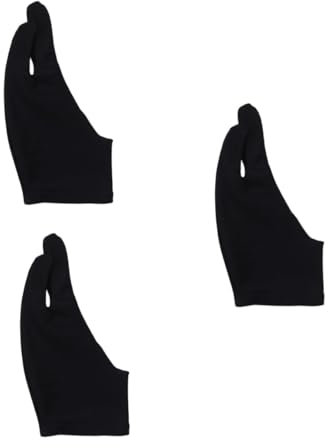 Healeved 3pcs Two Finger Painting Glove Artist's Drawing Glove Sketch