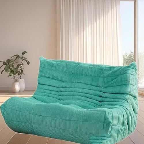 Modernes Wohnzimmer-Liegesofa, kleines Sofa, Zweisitzer, einfacher Transport, keine Installation erforderlich, Heimbüro-Sofa in Grün