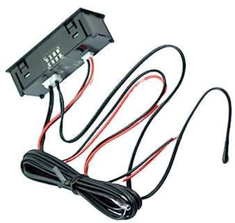 Gatuida Elektronisches Auto Digitalthermometer Mit Uhr Dünnes Uhrmodul Selbstklebendes Multifunktions Außenthermometer Für Fahrzeug Klima Und Aquarium (grün