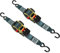 ENJ 2 Pack Retractable Ratchet Strap,Stck Automatik Spanngurt Zurrgurt mit S Haken 750/1500 kg, 4,0 m x 38 mm