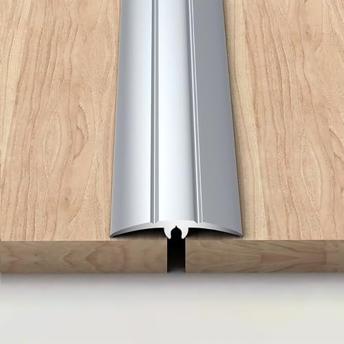 Übergangsprofil aus Aluminium Anpassungsprofil 90cm Böden Übergangsleiste Wasserdichte Dehnungsprofil Teppichschiene Schweller Laminat(Silver,4 CM/1.57 INCH)