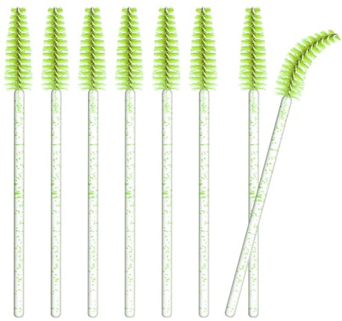 Einweg-Wimpernbürsten 50 Stück Wimpernbürstchen für Mascara,Einweg Mascara Zauberstäbe,Wimpern Augenbrauen Bürste,Wimpernverlängerung,Augen Make-up (Green)