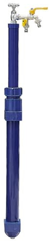 Colonna d'Acqua da Giardino Indipendente - Fontana da Esterno antigelo in PVC e Acciaio Inossidabile da 31 Pollici con valvola di Scarico per Decorare Cortile e Patio