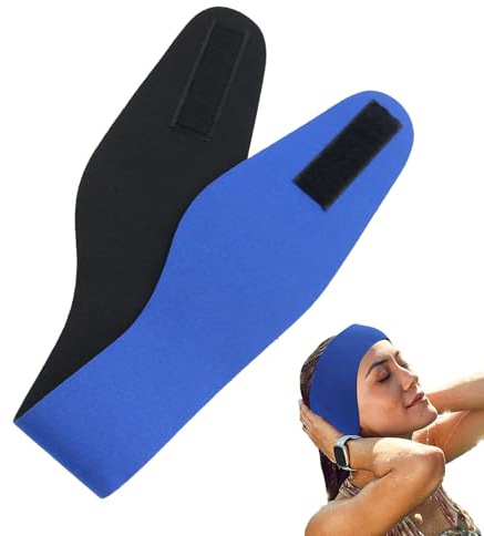 Fascia per capelli da nuoto, regolabile, impermeabile, protezione per le orecchie, traspirante, fascia regolabile per ragazzi, ragazzi, bambini, uomini, adulti, donne e ragazze