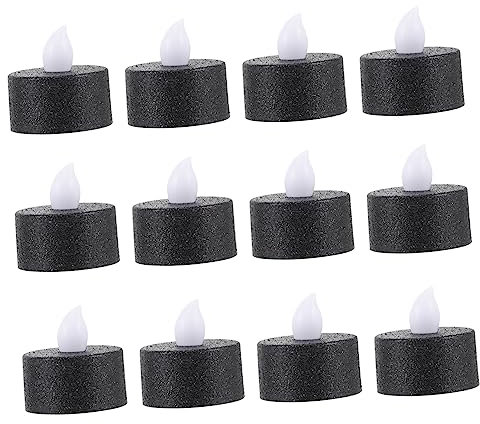 Kichvoe 12pièces Bougies Chauffe-plat Sans Flamme à Piles Bougies Électriques Pour Décoration Intérieur Décoratives Sans Danger