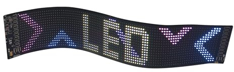 LED Laufschrift, 59.5 × 12 cm LED Anzeige, Programmierbare Leuchtschild mit Fernbedienung, App-Steuerung, flexible USB 5V Anzeigetafel, Devil Eyes Led Augen für LKW, Auto, Geschäft, Bar, Hotel