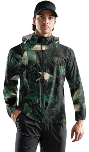 TOFOTL Felpa Tecnica Uomo Giacca Caccia Spolverino della Lungo Giubbotto Lavoro Leggeri Vestiti Cappuccio della Tattico Antipioggia Scooter Uomo Invernale Giacca da Moto 22-Rosa Oro XL