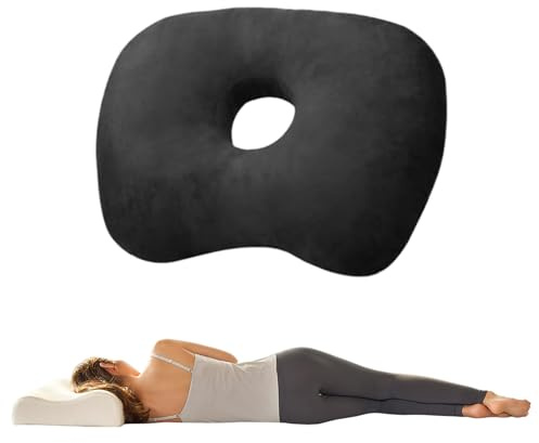 ZHUMCCY Almohada perforadora de oreja, almohada lateral para dormir, cojín ergonómico agradable a la piel, soporte para la cabeza para mujeres, hombres, adultos, ancianos, hospitales, hoteles