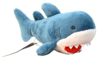 SMJWH Calamita da frigorifero in peluche a forma di squalo bianco, bambola giocattolo realistica a animale marino con calamita, decorazione morbida e coccolosa for amanti degli squali(Blue)