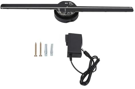 Proiettore olografico da 42 cm, 224 LED, 16 GB, lampada WiFi con perline, ricarica olografica, pubblicità 3D, immagine luminosa Ventilatore olografico 3D