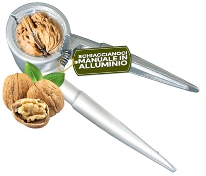 Avilia Cascanueces Manual de Aluminio antioxidante, Muelle Reforzado, Mango ergonómico, Rompecabezas para nueces, avellanas y almendras, fácil de Limpiar, Uso doméstico y Profesional