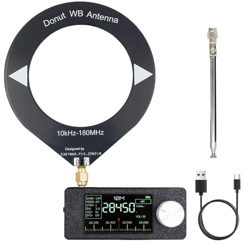 KUWUNG ATS Mini V3, Tragbar Si4732 Mini Radio, Vollband-Radioempfänger 0.5-108 MHz, ESP32-S3-Controller, 1,9 Zoll IPS-Bildschirm, AM/FM/LSB/USB Mode, mit 800 Mah Akku für Reisen und Radiobegeisterte