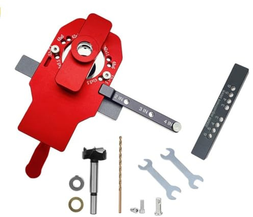 Opatiny Gabarit de charnière professionnel 2 en 1 avec guide de trou de 35 mm pour un montage rapide et précis de porte d'armoire, compatible avec armoires et meubles