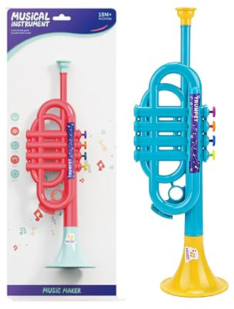 Trombetta Giocattolo per Bambini - Strumento Educativo Precoce Giocattolo - Tromba Simulata Strumento Musicale,per Bambini Regalo Viaggio Natale Capodanno Asilo Scuola
