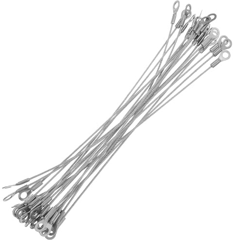PACKOVE Kit de Alambre Colgante de Acero Inoxidable 304, 20 Piezas, Cable Metálico Resistente para Colgar Lámparas, Cuadros y Artefactos Decorativos, Uso Interior y Exterior