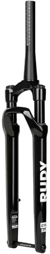 Kcolic Forcella Ammortizzata Bici Gravel 700C, Escursione 50 Mm, Tubo Conico 1-1/2, Perno Passante, Freno Disco 12X100 Mm, Forcella Anteriore per Bici Corsa, Forcella Aria XC, Blocco Manuale B