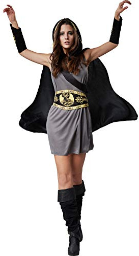 dressforfun 900550 - Damenkostüm flinke Jägerin, Knielanges Kleid inkl. Umhang mit Kapuze und Armstulpen (XL | Nr. 302531)