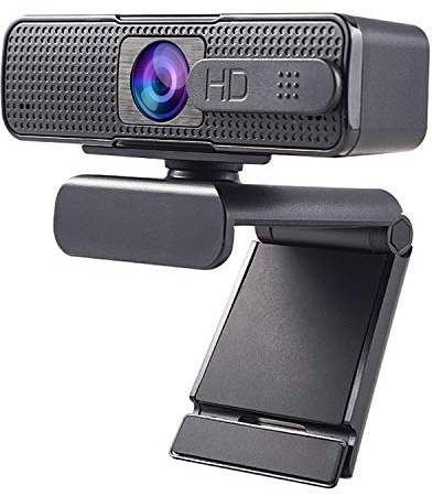 Webcam autofocus 1080p con copertura privacy, microfono con cancellazione del rumore, webcam Full HD ampio schermo videochiamate registrazione streaming Skype Web Cam per Mac OS X Win 10 8 7 Vista XP