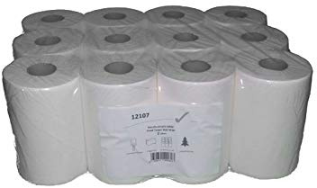 Papierhandtücher 12101 1-lagig MINI Zellstoff 12 Rollen auch für Innenzug