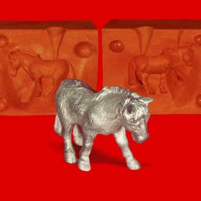 Polyment GmbH Zinn Giessform Pferd 1 - Silikonform hitzebeständig - benötigt ca. 100g Reinzinn