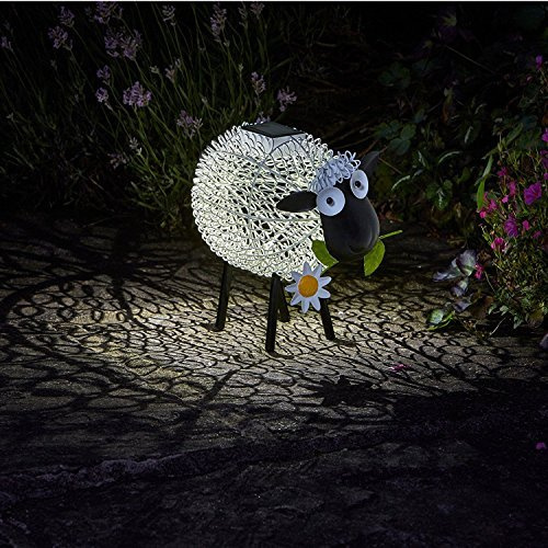 Gartenmile: Solare beleuchtete Schafe, LED-Lichter, Neuheiten Solar-Gartenleuchten, Tierornamente Dekoration (Schaf)