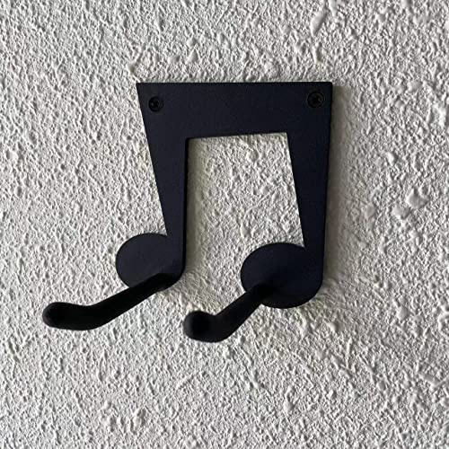 FKKA Guitar & Ukulele Wall Mount - Steel Hangers for Bass, Violin, Black