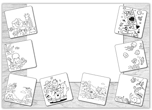 younikat 100 tovagliette carta da colorare 40 x 30 cm - dv1109