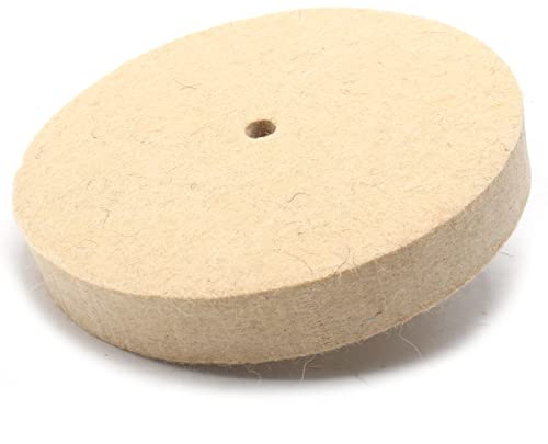 75mm-250mm Feltro Di Lana Lucidatura Lucidatura Lucidatrice Ruota Rotonda Disco Abrasivo Per Lucidatura Metallo Legno Durevole Trapano Mole,125x25x10 Mm